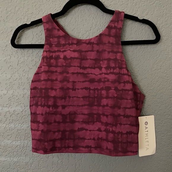 NWT Athleta Conscious Crop Bikini Top Size M D-DD Removable Pads - Picture 3 of 9